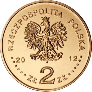 Монета 2 злотых 2012 года «Польские суда: Подводная лодка типа «Ожел»» аверс