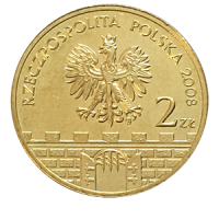 Монета 2 злотых 2008 года «Пётркув-Трыбунальский» аверс