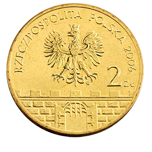 Монета 2 злотых 2006 года «Исторические города Польши: Пщина» аверс