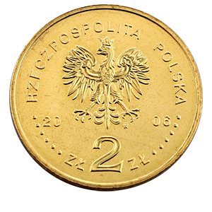 Монета 2 злотых 2006 года «Памятники культуры в Польше: Церковь в Хачуве» аверс