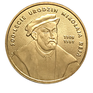 Монета 2 злотых 2005 года «500-летие со дня рождения Миколая Рея» реверс