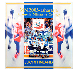 Монета Набор монет 2003 года «Финляндия. Набор монет. Чемпионат мира по хоккею 2003 года в буклете» фото 0